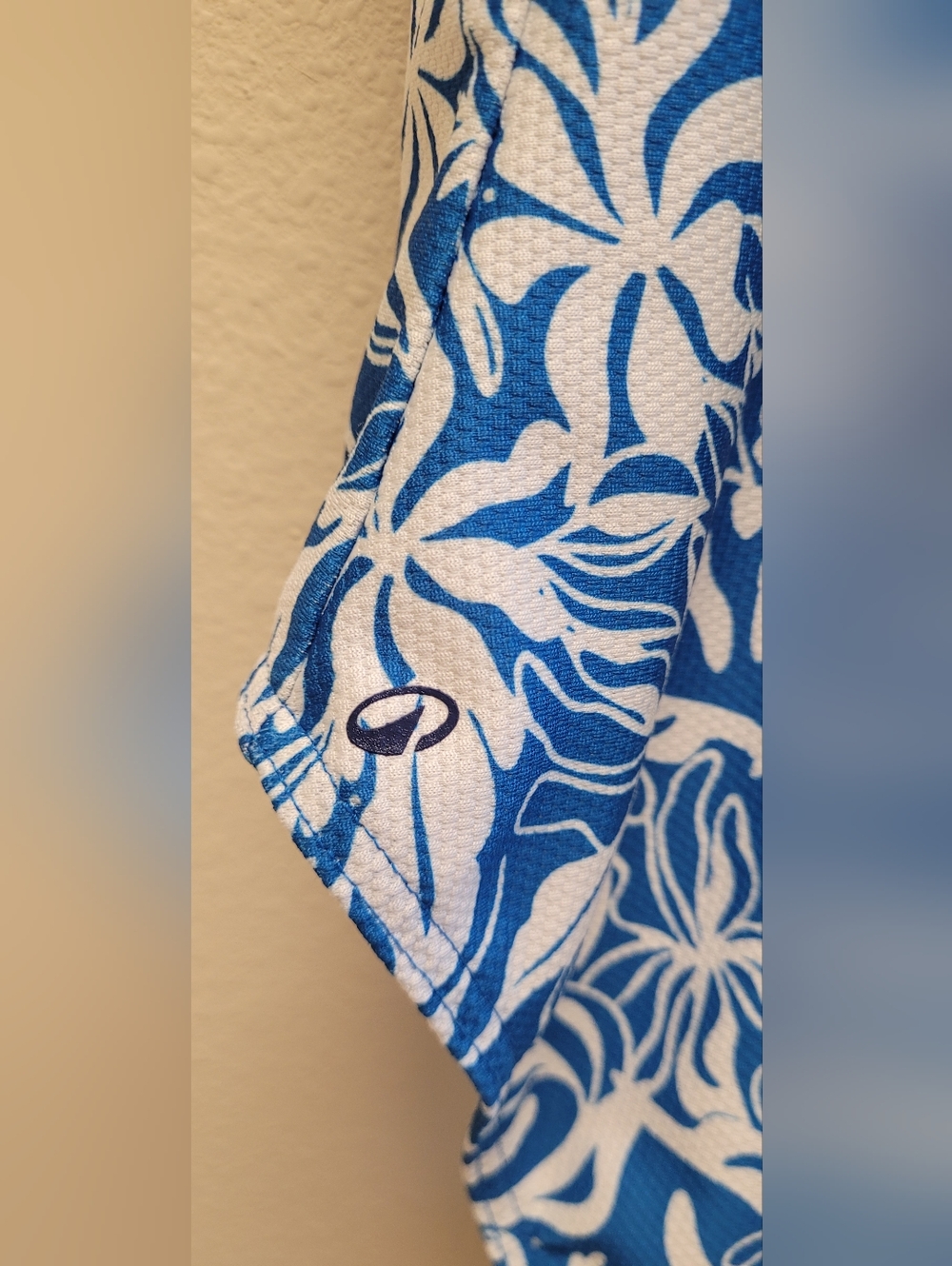 Decathalon Girl Swimsuit One Piece Blue and White Floral Size 12 - Picture 5 of 12